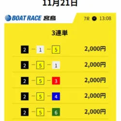 「競艇サバイバー」2025年11月21日提供の無料予想