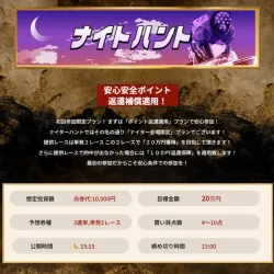 初回限定プラン「ナイトハント」の詳細