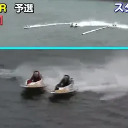 2号艇の黒澤めぐみが2番手になった瞬間