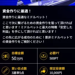 メジャープラン「ミドルベット」